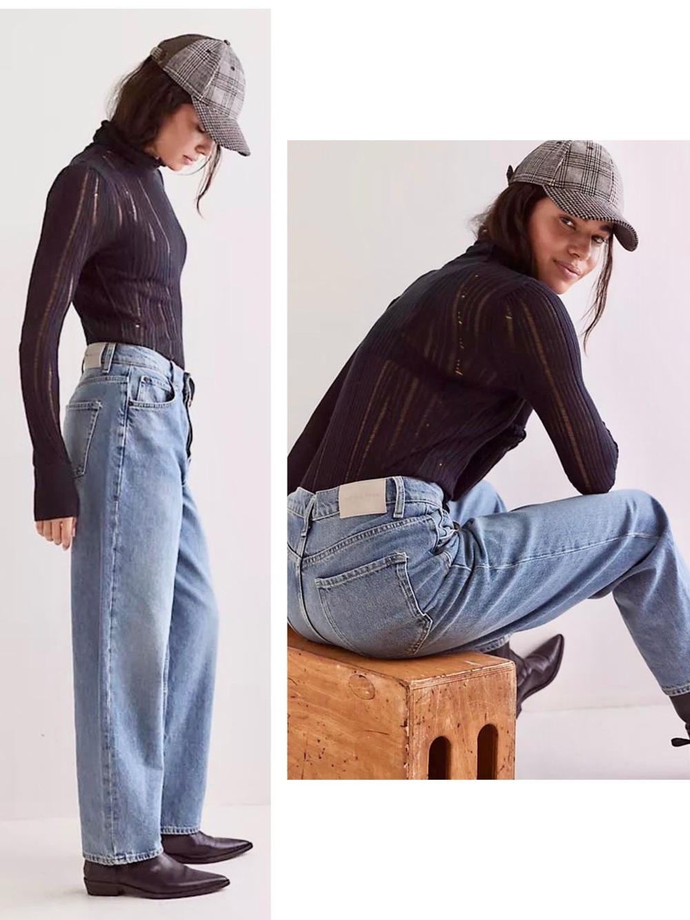 We The Free  x Free People Cora Slouchy Straight Leg Jeans
